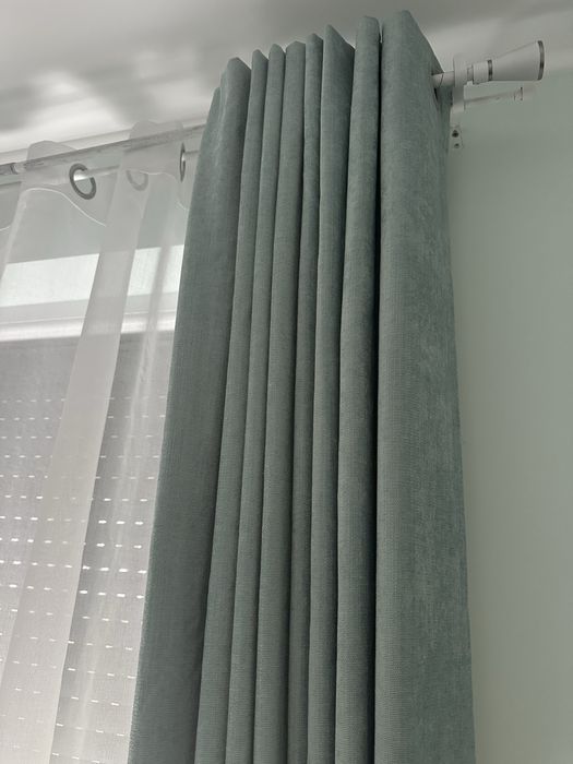 Draperie Black out, verde menta, 2 bucati de 135 x 260 cm