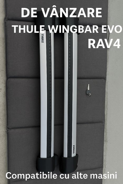 Vand bare transversale THULE WING BAR EVO + kit prindere şine flush
