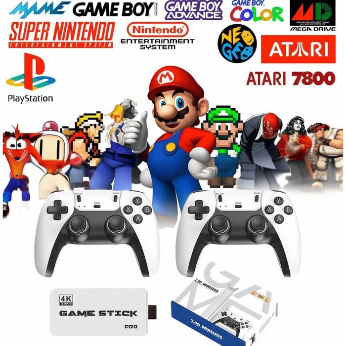 НОВА M15 безжична ретро игра game stick retro с 2 джойстика 30000 игри