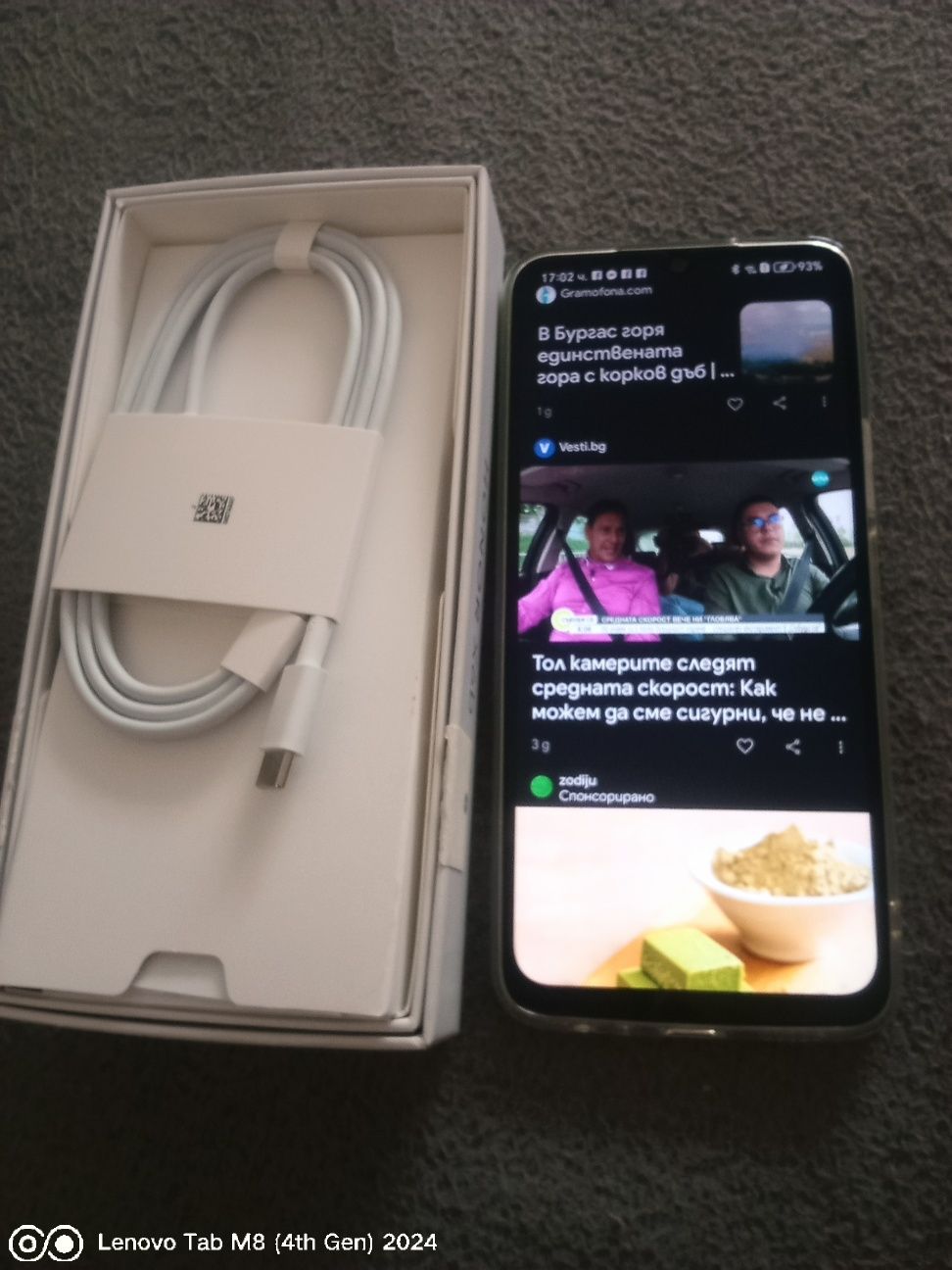 Honor X6B,8/128 GB,5200mAh,зелен на цвят,нов.Със всички екстри