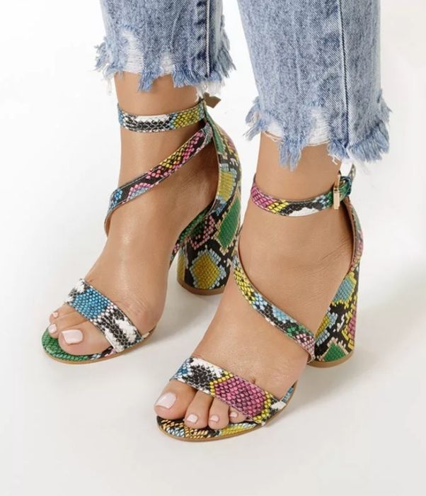 Sandale elegante cu toc gros