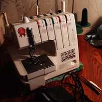 Швейная машина, 5 ниточный оверлок, с функциями плоских швов