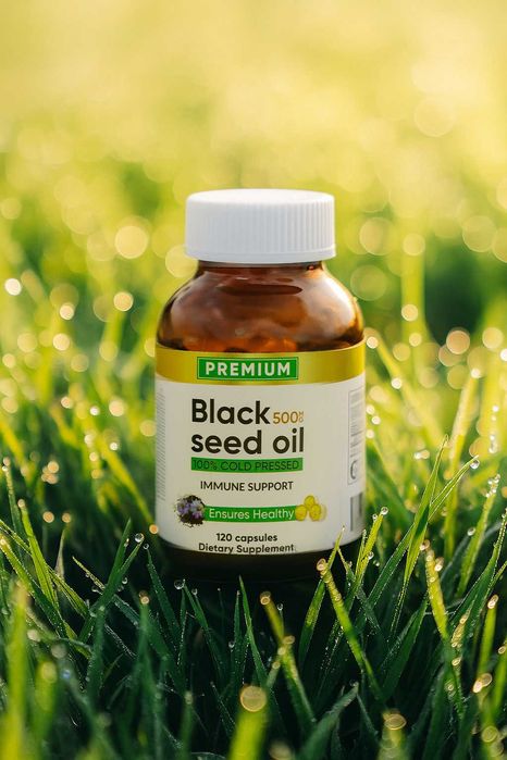 Black seed oil capsules 500мг № 120 в стеклянной банке