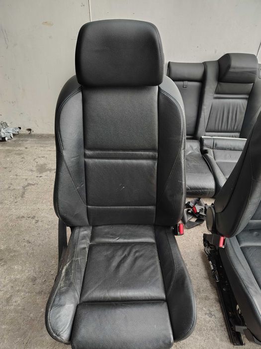 Черен кожен салон с подгрев Рекаро БМВ Х6 Е71