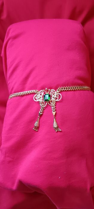 Colier aur 18K cu smarald verde