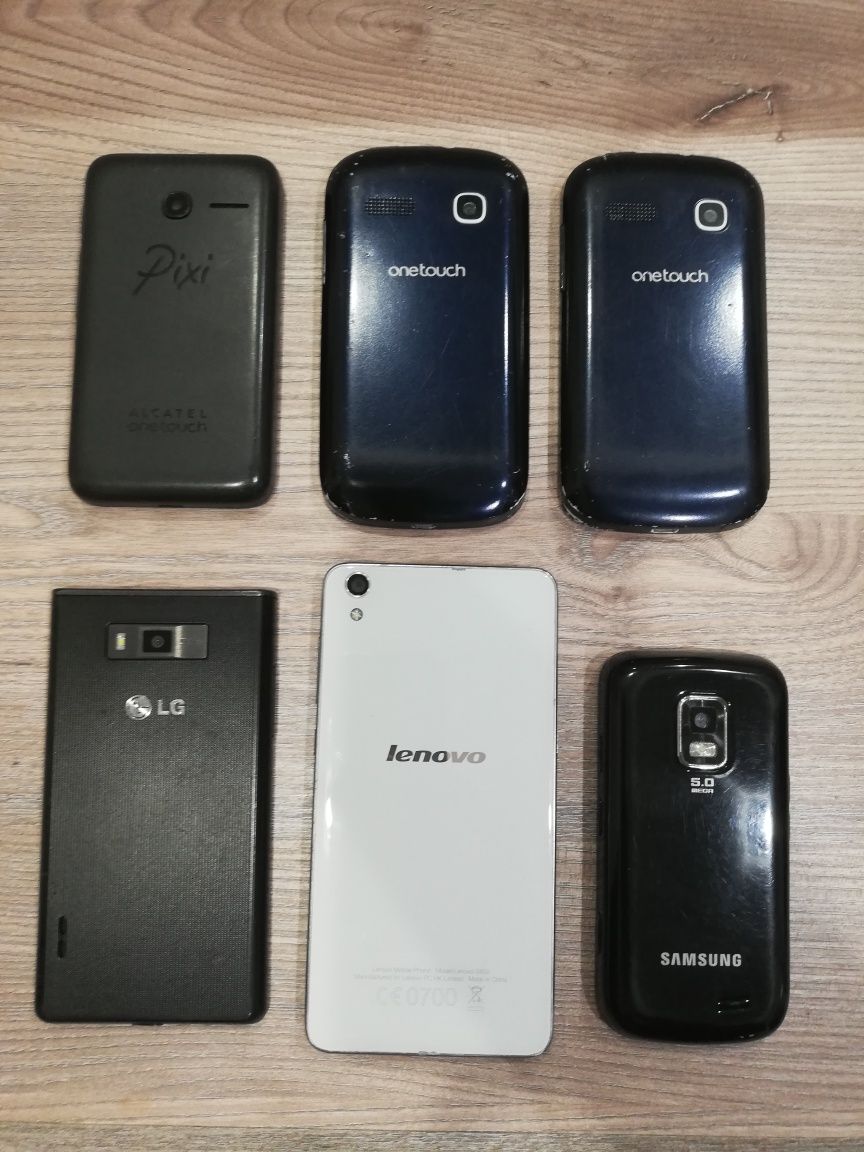 6бр за 50лв Лот телефони Lenovo, Samsung, LG, Alcatel