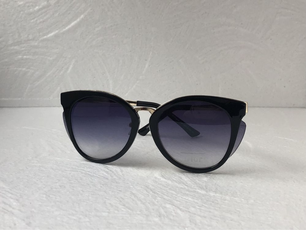 Dior Дамски слънчеви очила котка 3 цвята черни кафяви бежови CD 338