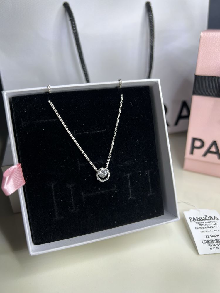 Колье Pandora оригинал, надето 1 раз — как новое!