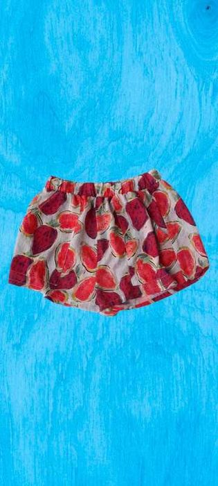 Short Pull & Bear cu model de fructe si buzunare, usor transparent M/L