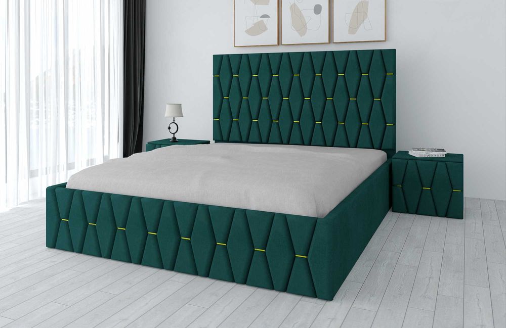 Paturi Dormitoare Tapitate Gri Maro Verde Alb Negru Turcoaz Bej K30