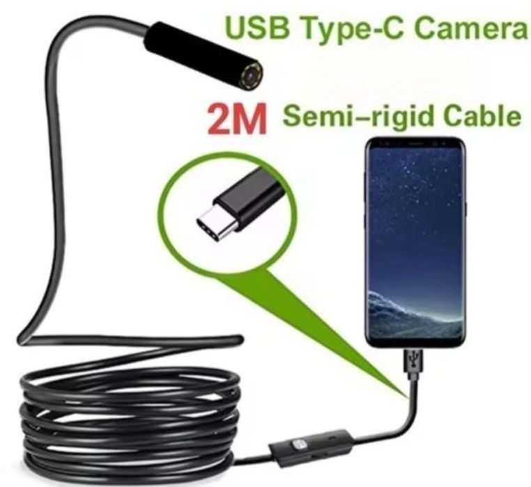 Camera Endoscopica 2m Camera inspectie cu leduri Waterproof