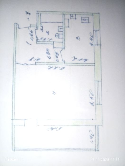 1 xona uy rayon  5/2