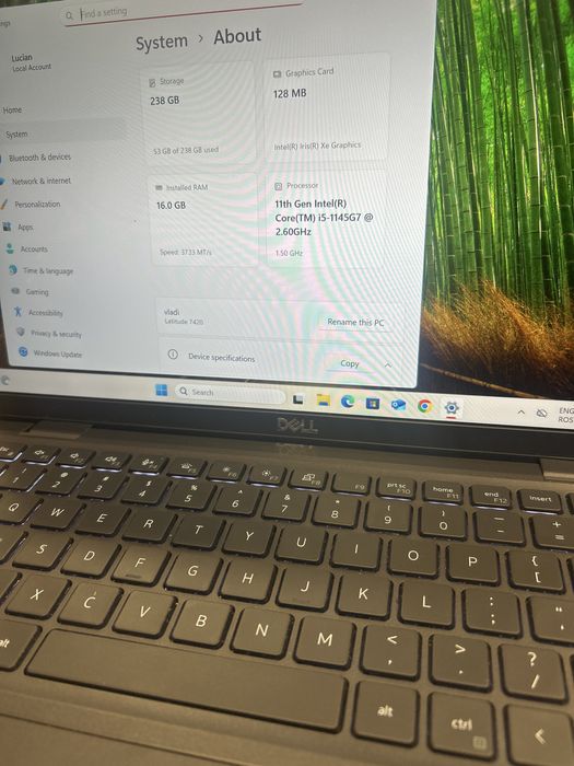 Laptop Dell Latitude 7420 • 16 GB RAM • NOU • 256 GB • i5 gen 11• 2025