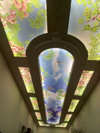 Натяжные потолки 3D фото обой