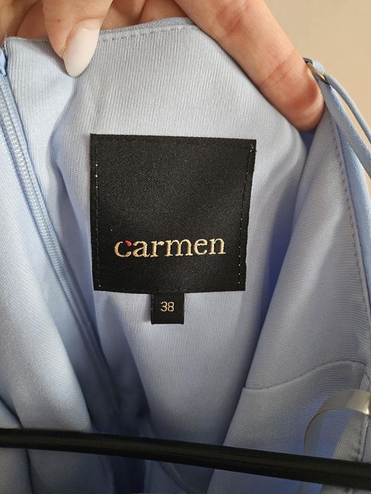 Светло синя официална рокля