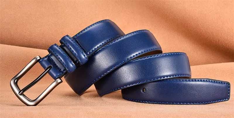 Curea albastra 110cm. Casual Bussiness. Noua in ambalaj!