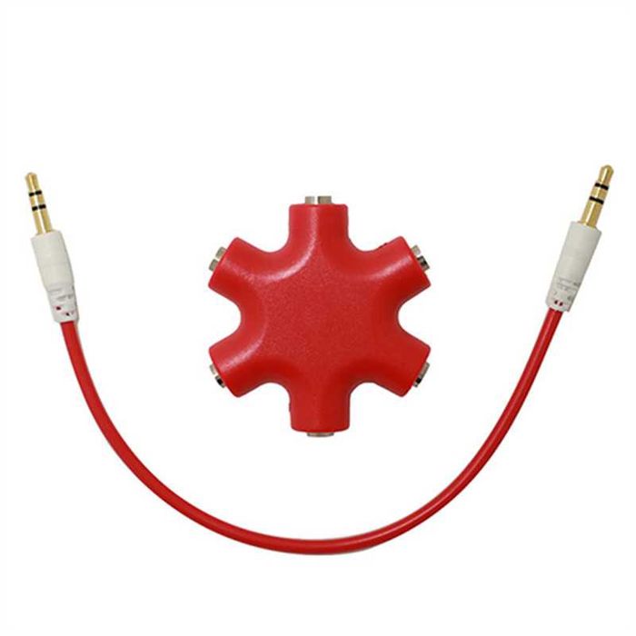 Splitter audio 1 intrare pe 5 iesiri, 3,5 mm (diferite culori)