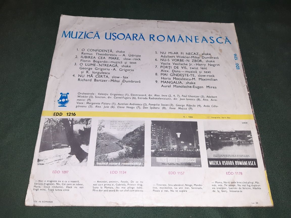 Vinil "muzica usoara românească "