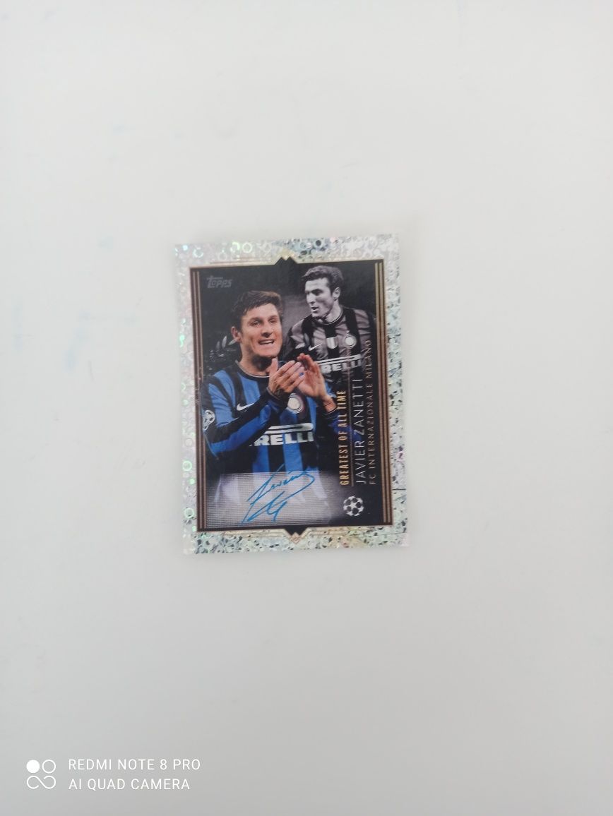 Card zanneti cu semnătura de la albumul UCL 2024 de la topps