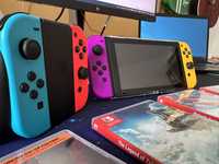 Nintendo Switch 4 joycons si 4 jocuri