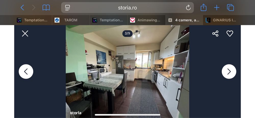 Apartament cu 4 camere in centru decomandat finisat