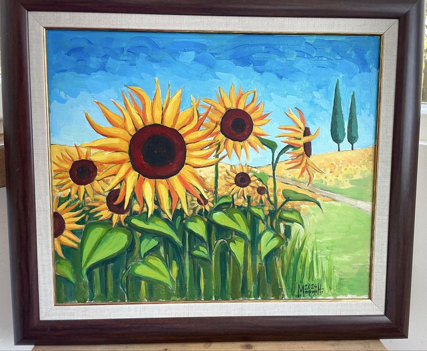 “Слънчогледи”- маслени бои
