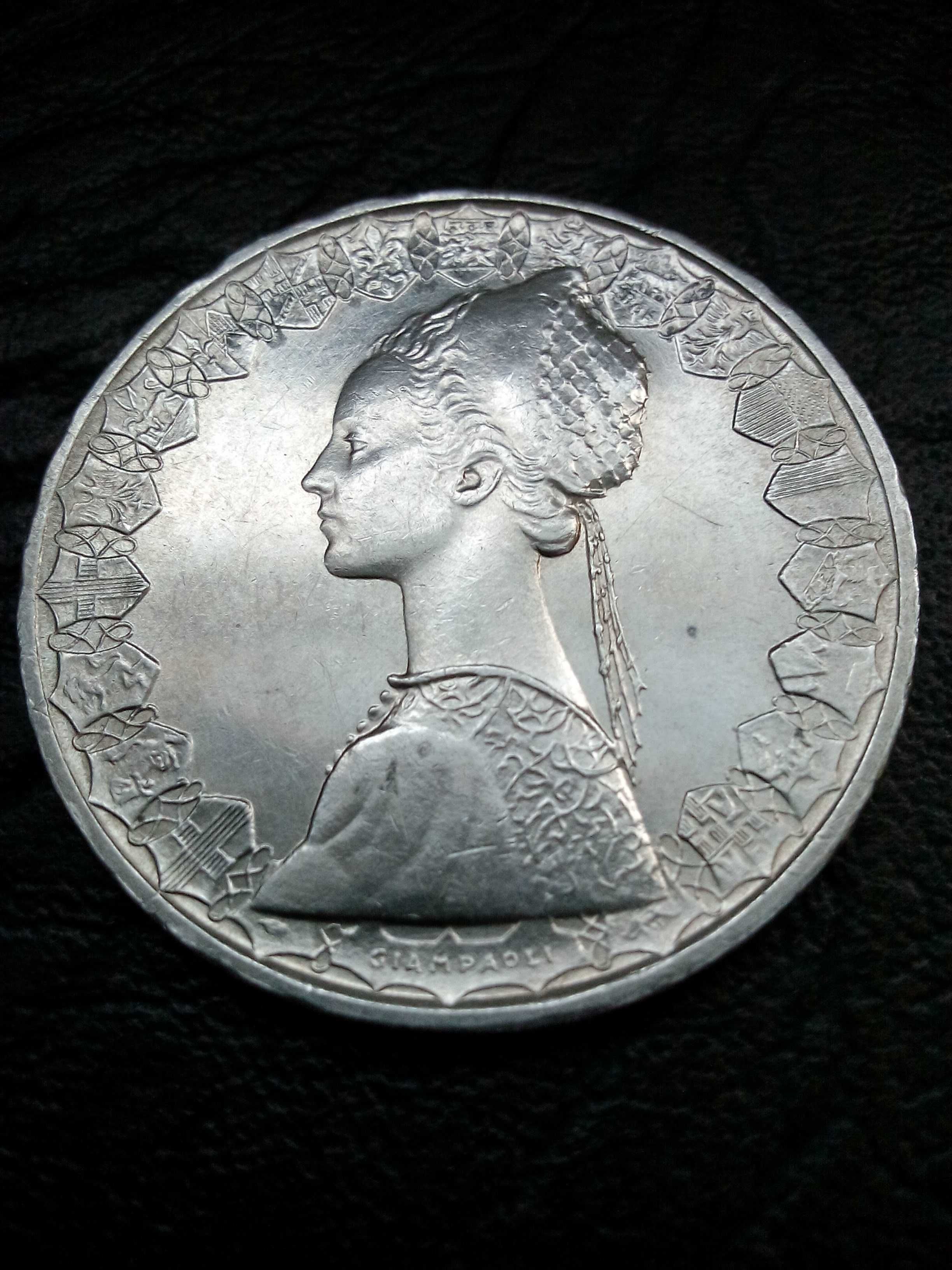 500 лири 1959 година Италия сребро