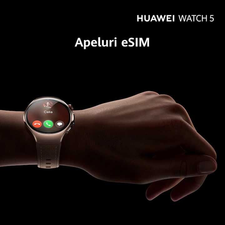 NOUL ceas HUAWEI Watch 5 42mm LTE Wi-Fi White SIGILAT garantie 06/2027
