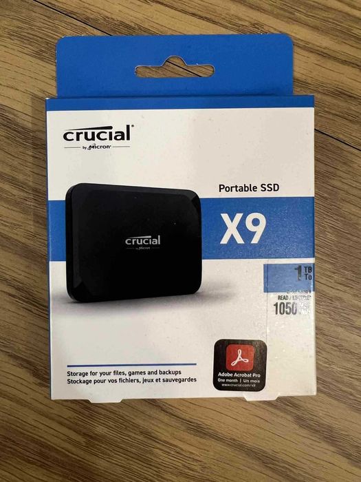Външен SSD Crucial x9 1TB - чисто нов, неразпечатан