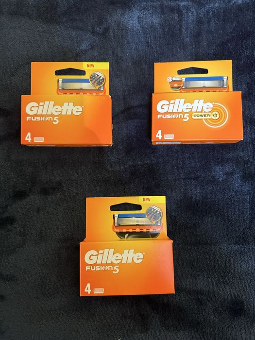 Rezerve Gillette Fusion 5 portocaliu noi 3 cutii 12 lame  sigilate