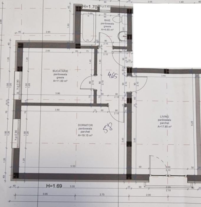 Rate direct dezvoltator! Apartament 2 camere 58 mp. utili!