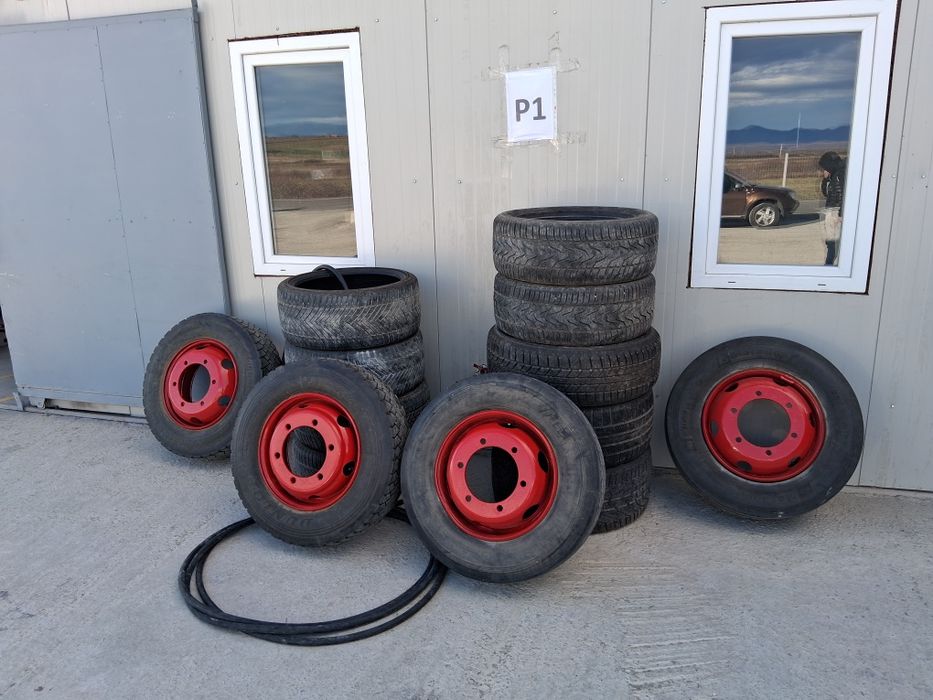 Jante MAN R17.5, anvelope 215/75R17.5 noi, anvelope secand