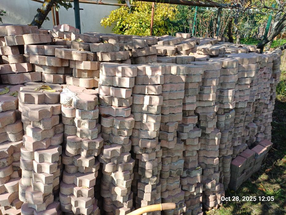 Pavele tip trefla 6cm -trafic greu - 120mp