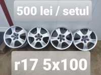 Jante aluminiu r17 / Vw Audi Skoda Seat / 5x100/ ET 35