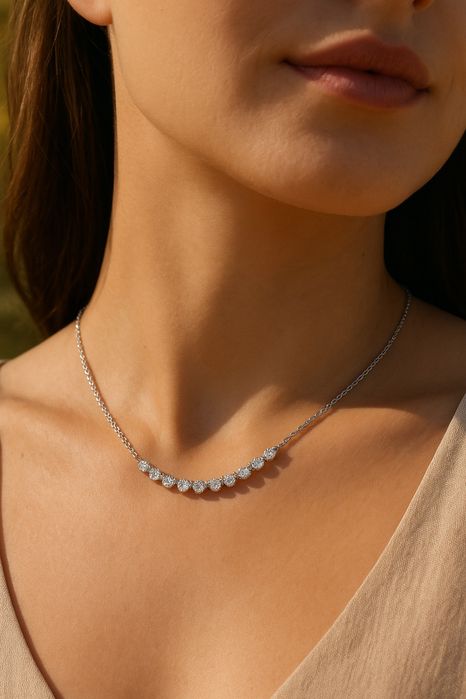 Оригинальное серебряное колье MABINA GIOIELLI (Италия)