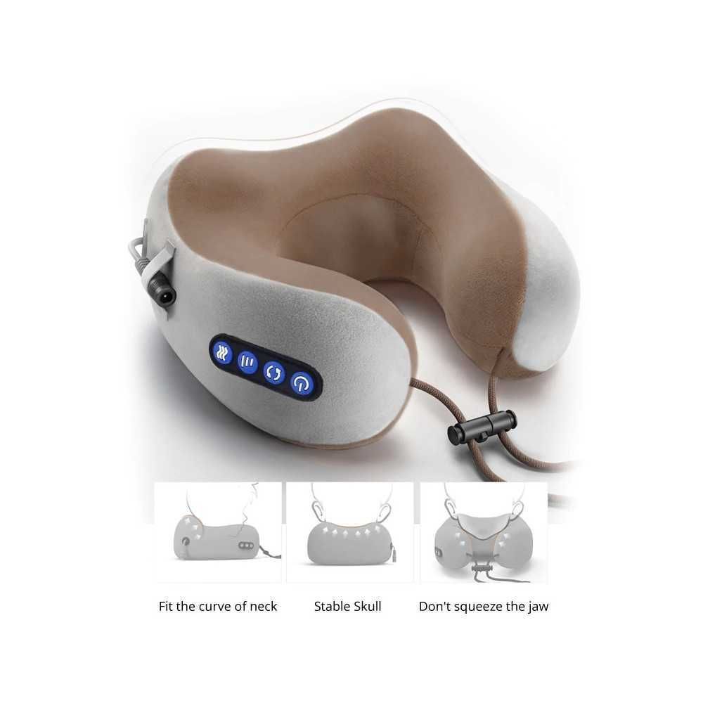 U-образна електрическа масажна възглавница, цервикална опора