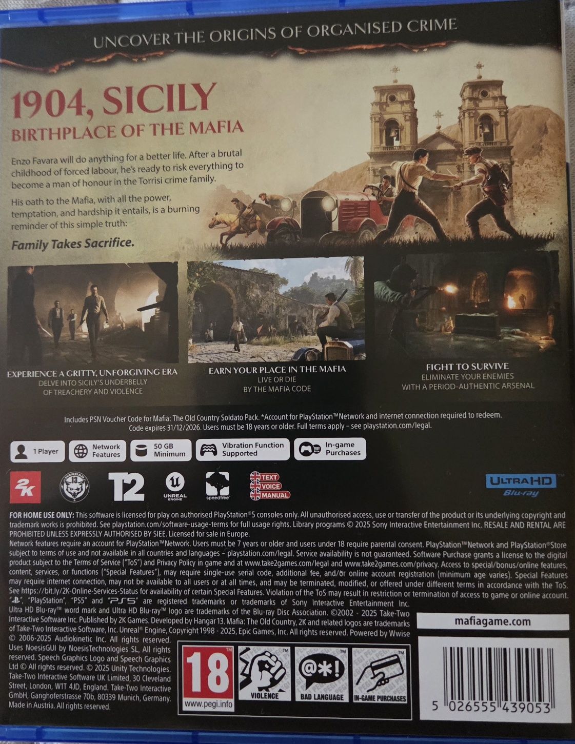 Mafia The Old Country PS5