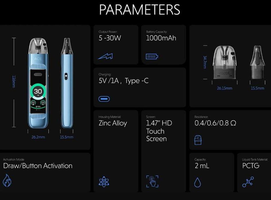Tigari electronice - Kit Pod Vozol Ace Max