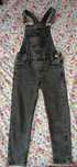 Salopeta blugi neagra DenimCo 5-6 ani