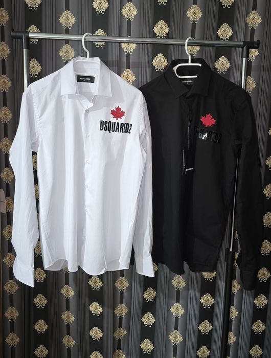 Cămașă dsquared2  DSQ alb negru
