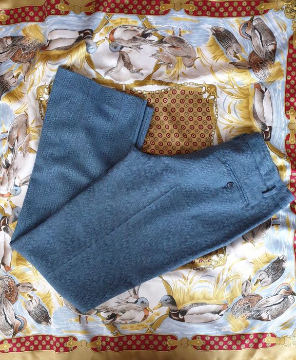 Pantaloni mix lana Sisley camasa bumbac vesta