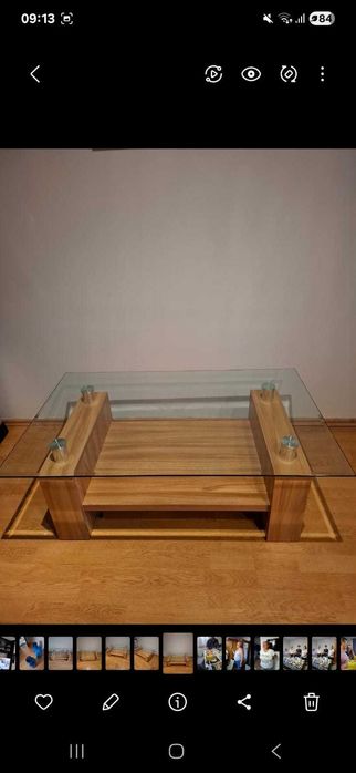 Masa de sticla hol sau living.