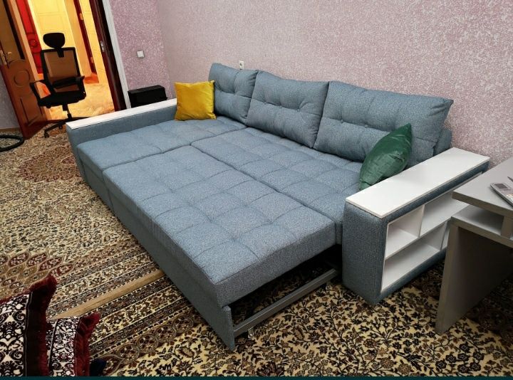 Углавой диван раскладной с отсеком хранения уголок кровать в зал