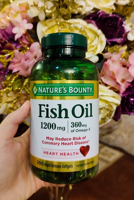 Omega 3,fish oil,1200 mg,200 softgel,nature's bounty,омега 3