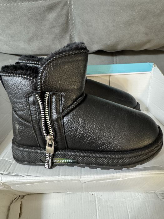 Угги детские кожаные