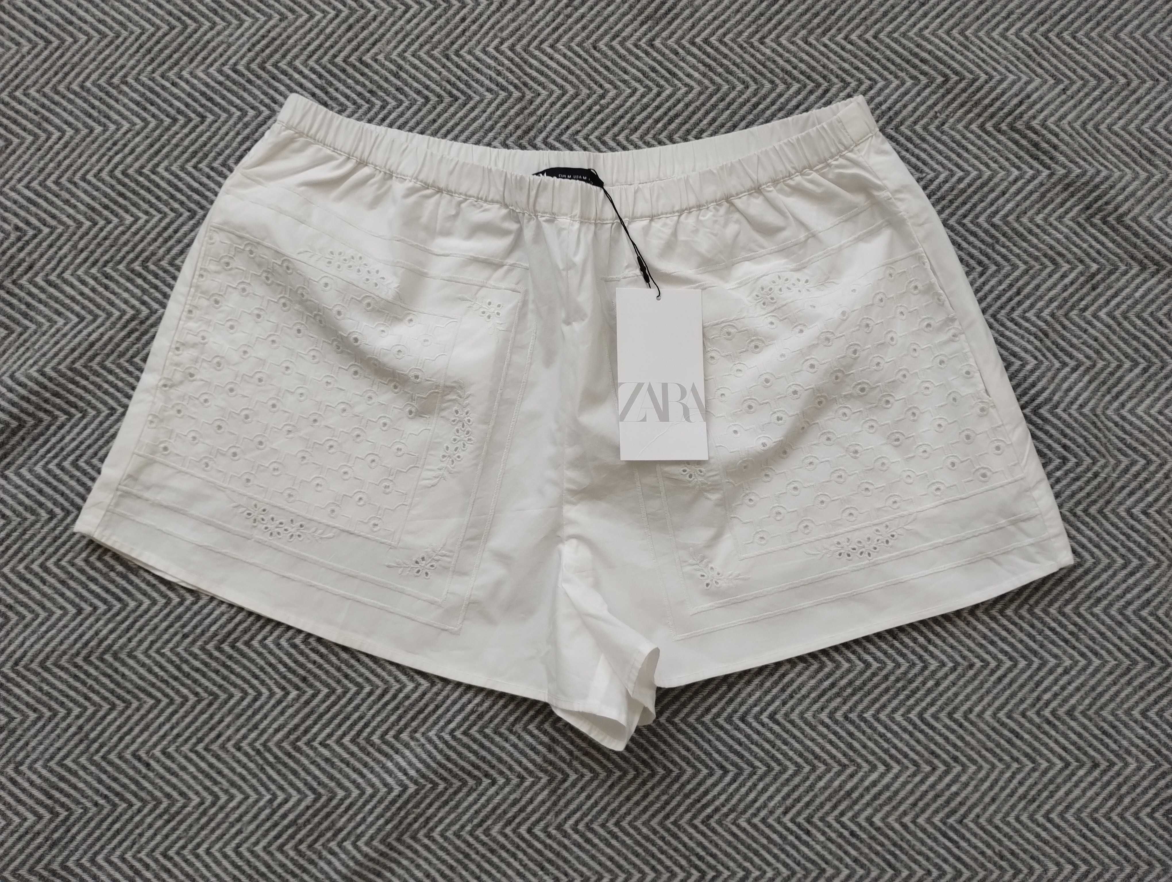 Zara бермуди с бродерия размер М