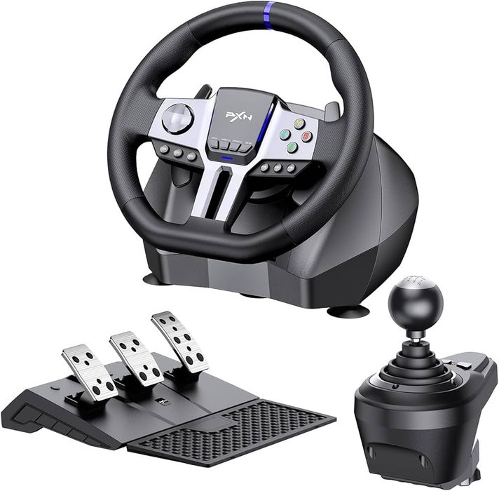 Игровой руль PXN-V9 Gen 2 | Новый | 6-в-1 (PC, PS4, PS3, Xbox, Switch)