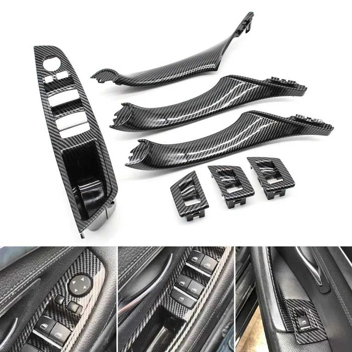 Manere Maner Usi Usa Portiera BMW Seria 5 F10 F11, Negru Carbon