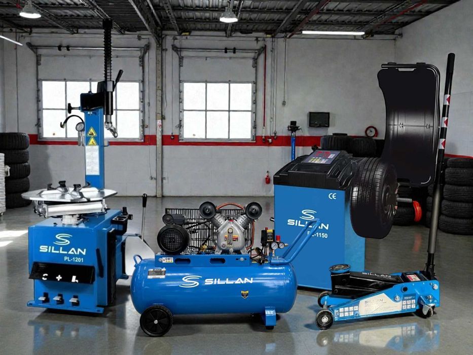 Комплект для СТО Шиномонтажный Балансир Станок Домкрат Компрессор