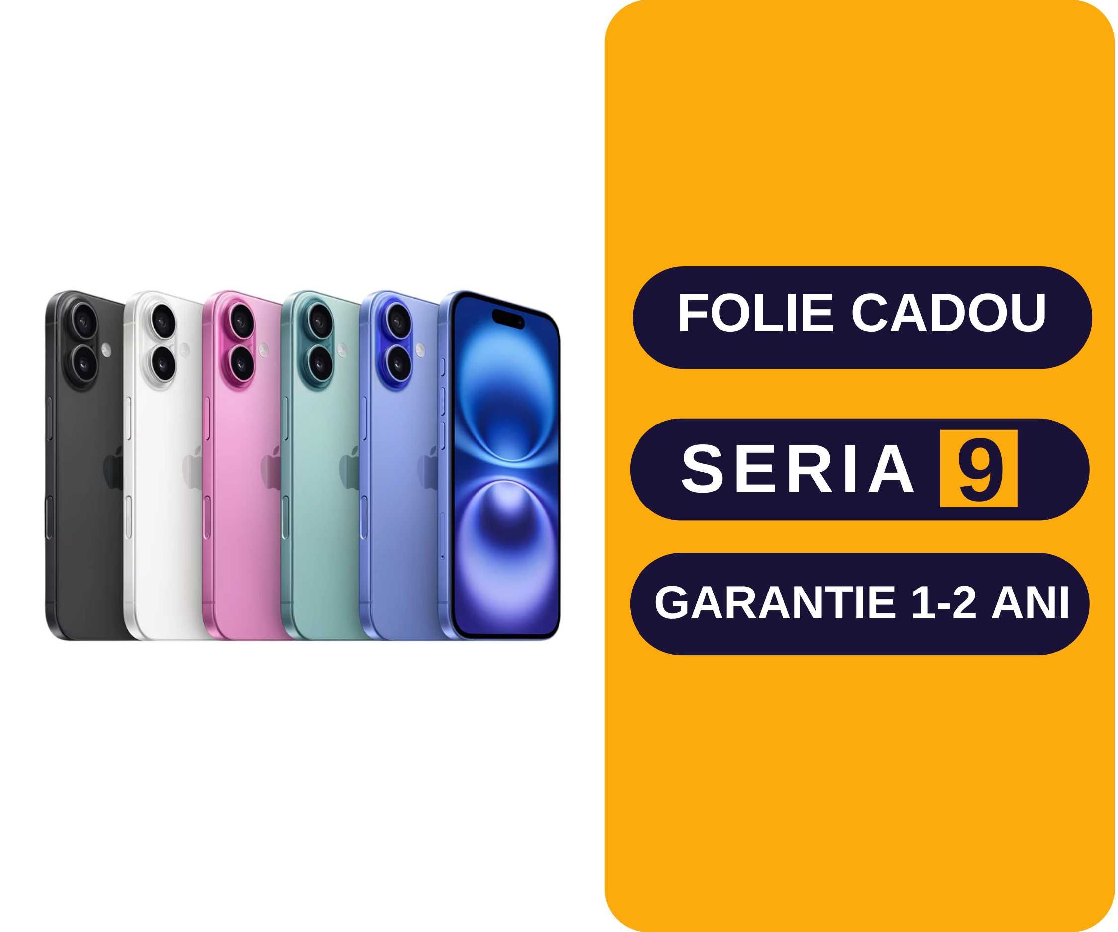 Iphone 16 128gb / 256gb / 512gb / Garantie 2 Ani / Seria9.ro